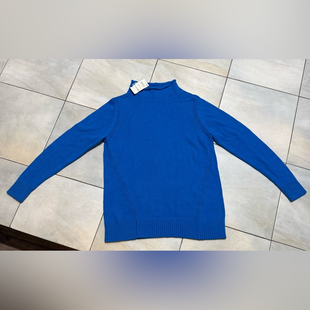 Karen Scott Bright Blue Knit Sweater NWT Size Small
